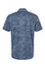 Adidas A550 Mens Camo Moisture Wicking Short Sleeve Polo Shirt Tech Ink Blue Flat Back