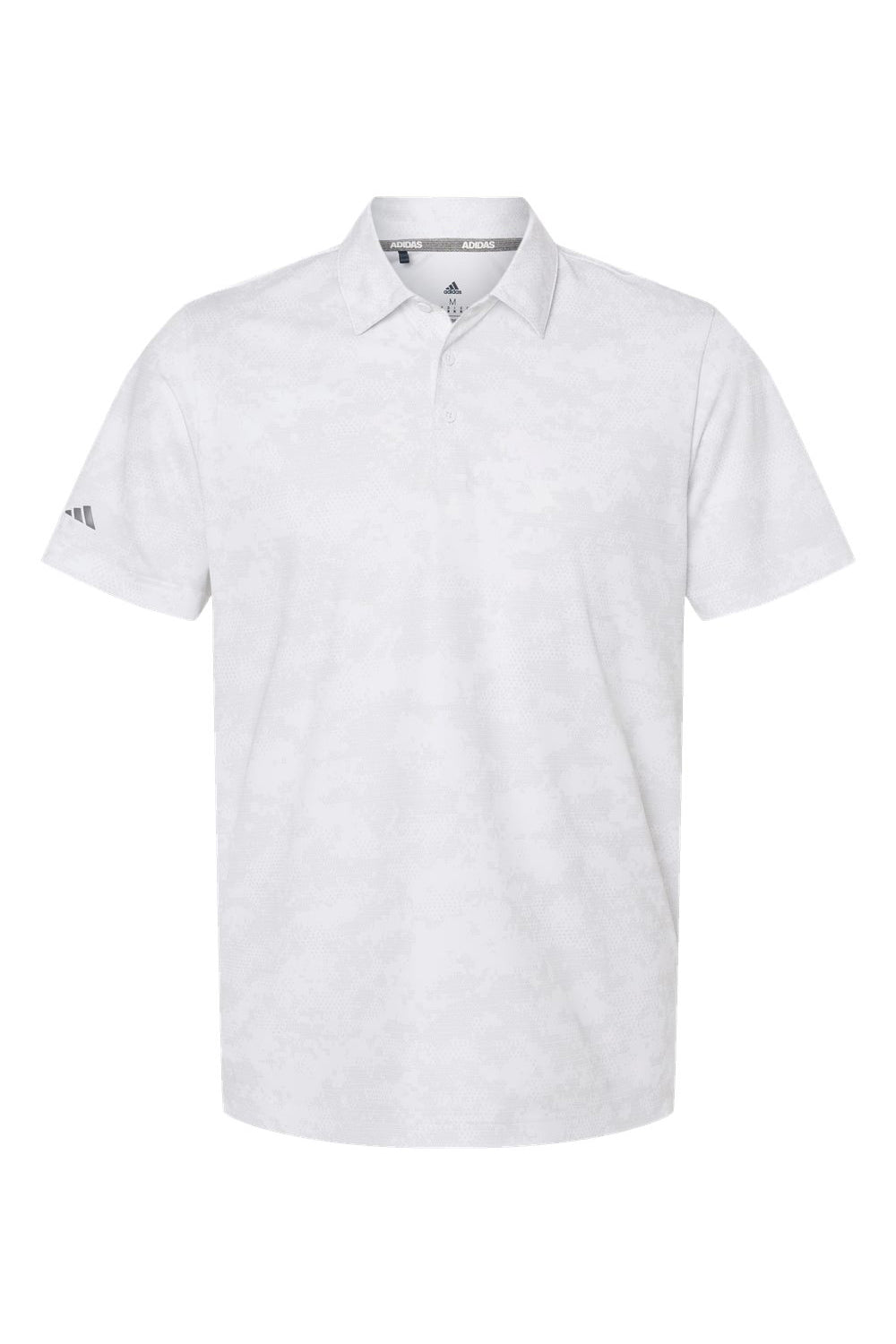 Adidas A550 Mens Camo Short Sleeve Polo Shirt White Flat Front