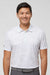 Adidas A550 Mens Camo Moisture Wicking Short Sleeve Polo Shirt White Model Front