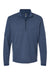 Adidas A554 Mens 3 Stripes 1/4 Zip Sweater Collegiate Navy Blue Melange Flat Front