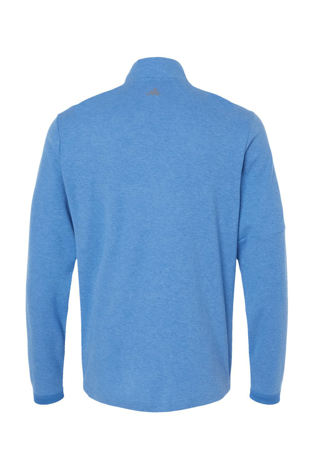 Adidas A554 Mens 3 Stripes 1/4 Zip Sweater Focus Blue Melange Flat Back