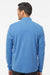 Adidas A554 Mens 3 Stripes Moisture Wicking 1/4 Zip Sweater Focus Blue Melange Model Back