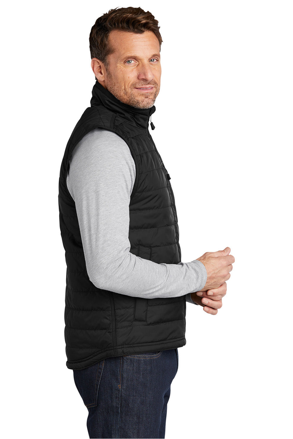 Carhartt CT102286 Mens Gilliam Full Zip Vest Black Model Side