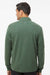 Adidas A554 Mens 3 Stripes Moisture Wicking 1/4 Zip Sweater Green Oxide Melange Model Back