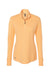 Adidas A555 Womens 3 Stripes 1/4 Zip Sweater Acid Orange Melange Flat Front
