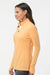 Adidas A555 Womens 3 Stripes Moisture Wicking 1/4 Zip Sweater Acid Orange Melange Model Side