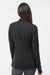 Adidas A555 Womens 3 Stripes Moisture Wicking 1/4 Zip Sweater Black Melange Model Back