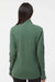 Adidas A555 Womens 3 Stripes Moisture Wicking 1/4 Zip Sweater Green Oxide Melange Model Back