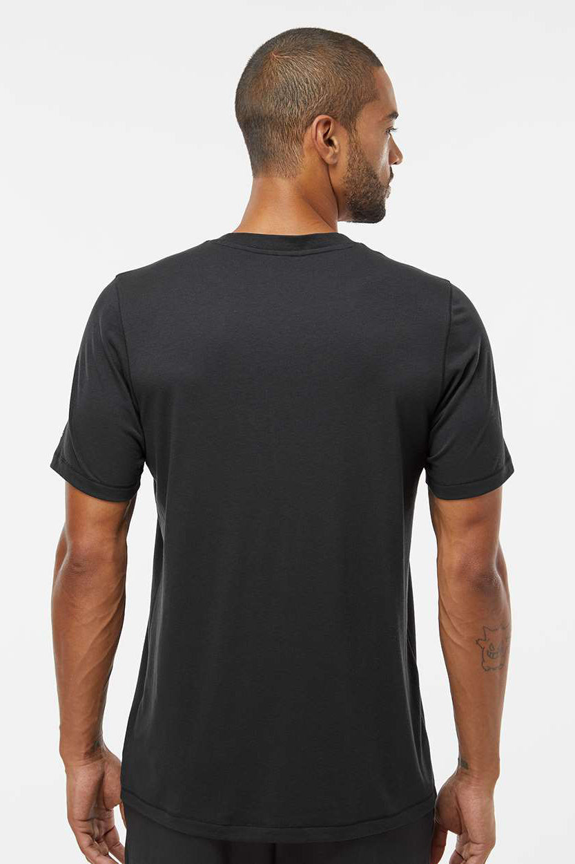 Adidas A556 Mens Short Sleeve Crewneck T-Shirt Black Model Back