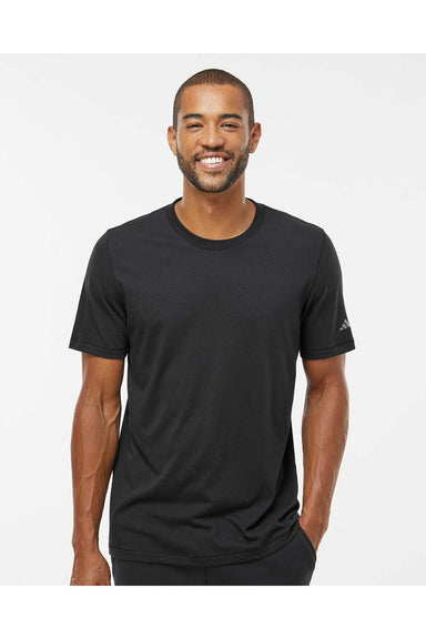 Adidas A556 Mens Short Sleeve Crewneck T-Shirt Black Model Front
