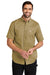 Carhartt CT102537/CT106688 Mens Rugged Professional Series Wrinkle Resistant Short Sleeve Button Down Shirt w/ Pocket Dark Khaki Brown Model Front