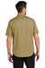 Carhartt CT102537 Mens Rugged Professional Series Wrinkle Resistant Short Sleeve Button Down Shirt w/ Pocket Dark Khaki Brown Model Back