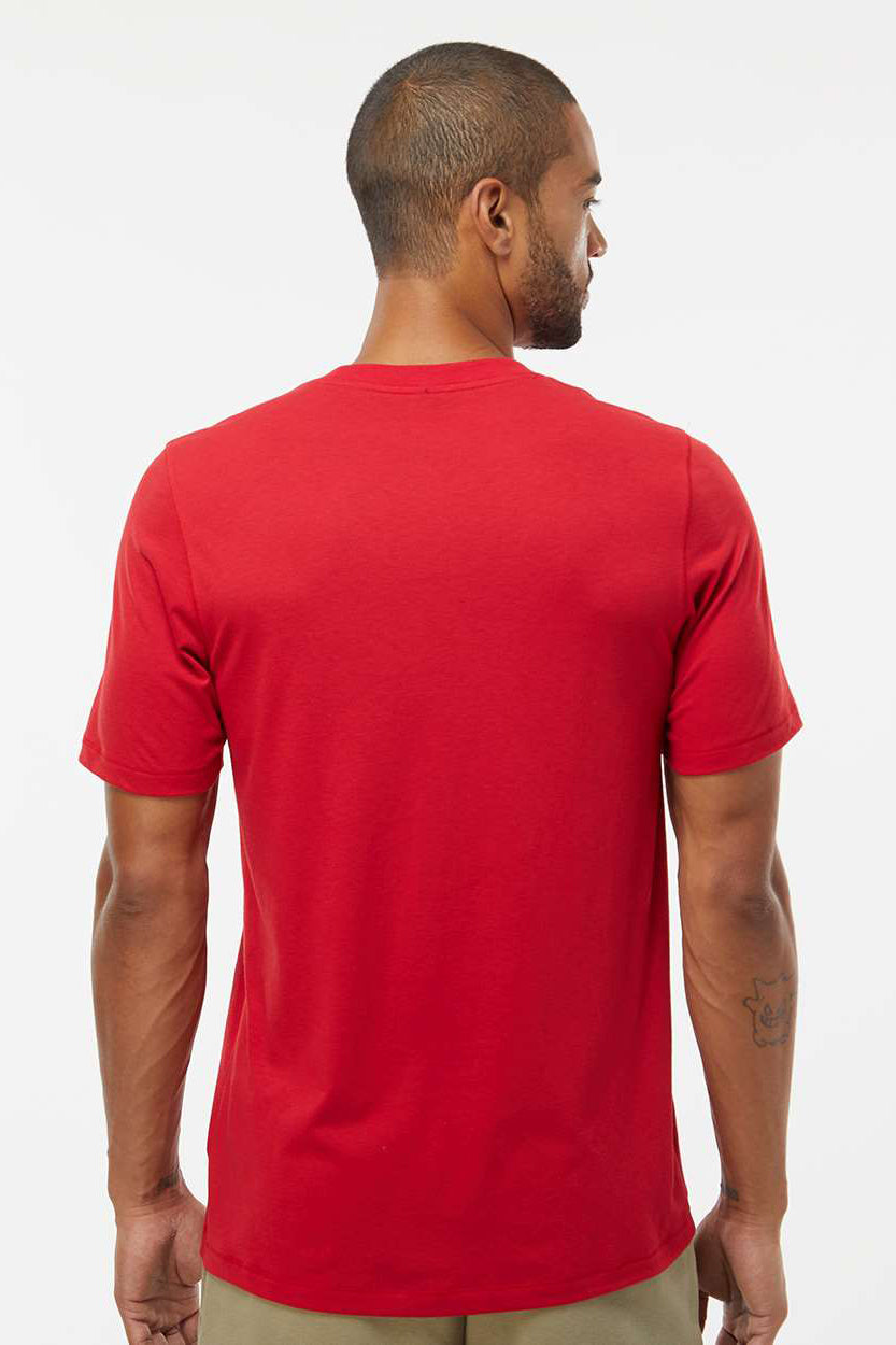 Adidas A556 Mens Short Sleeve Crewneck T-Shirt Power Red Model Back