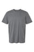 Adidas A556 Mens Short Sleeve Crewneck T-Shirt Heather Dark Grey Flat Front