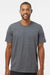 Adidas A556 Mens Short Sleeve Crewneck T-Shirt Heather Dark Grey Model Front