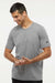 Adidas A556 Mens Short Sleeve Crewneck T-Shirt Heather Medium Grey Model Front