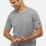 Adidas Mens Short Sleeve Crewneck T-Shirt - Heather Medium Grey - NEW