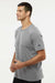 Adidas A556 Mens Short Sleeve Crewneck T-Shirt Heather Medium Grey Model Side