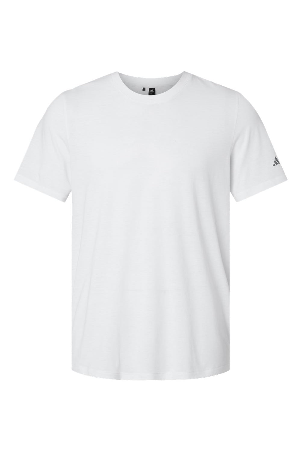 Adidas A556 Mens Short Sleeve Crewneck T-Shirt White Flat Front