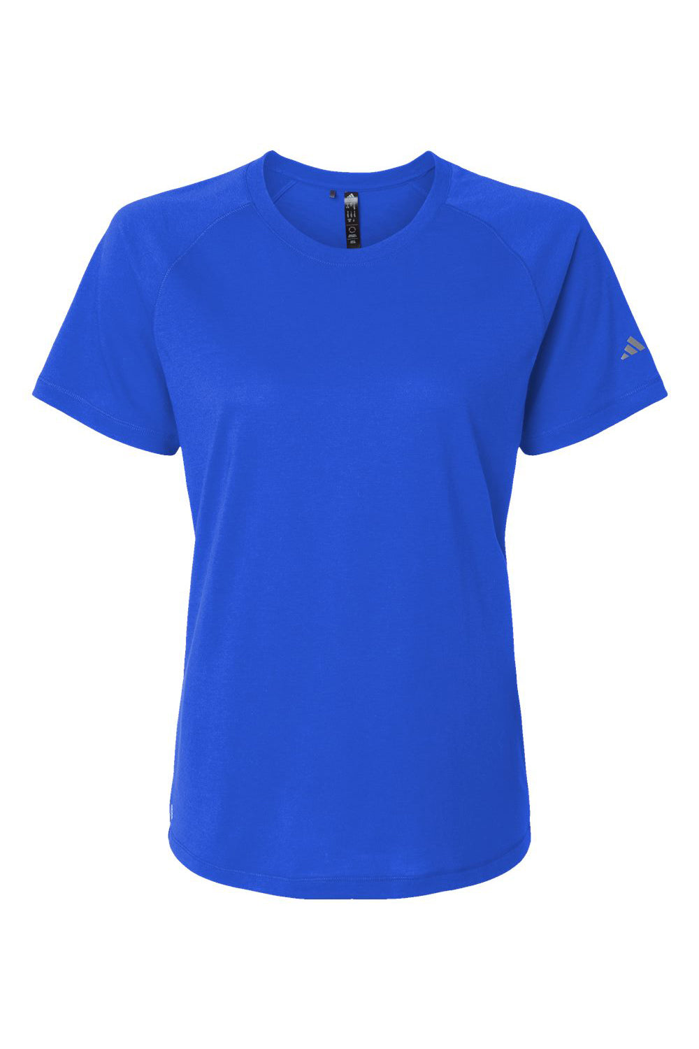 Adidas A557 Womens Short Sleeve Crewneck T-Shirt Collegiate Royal Blue Flat Front