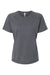 Adidas A557 Womens Short Sleeve Crewneck T-Shirt Heather Dark Grey Flat Front