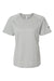 Adidas A557 Womens Short Sleeve Crewneck T-Shirt Heather Medium Grey Flat Front