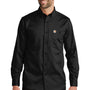 Carhartt Mens Rugged Professional Series Wrinkle Resistant Long Sleeve Button Down Shirt w/ Pocket - Black