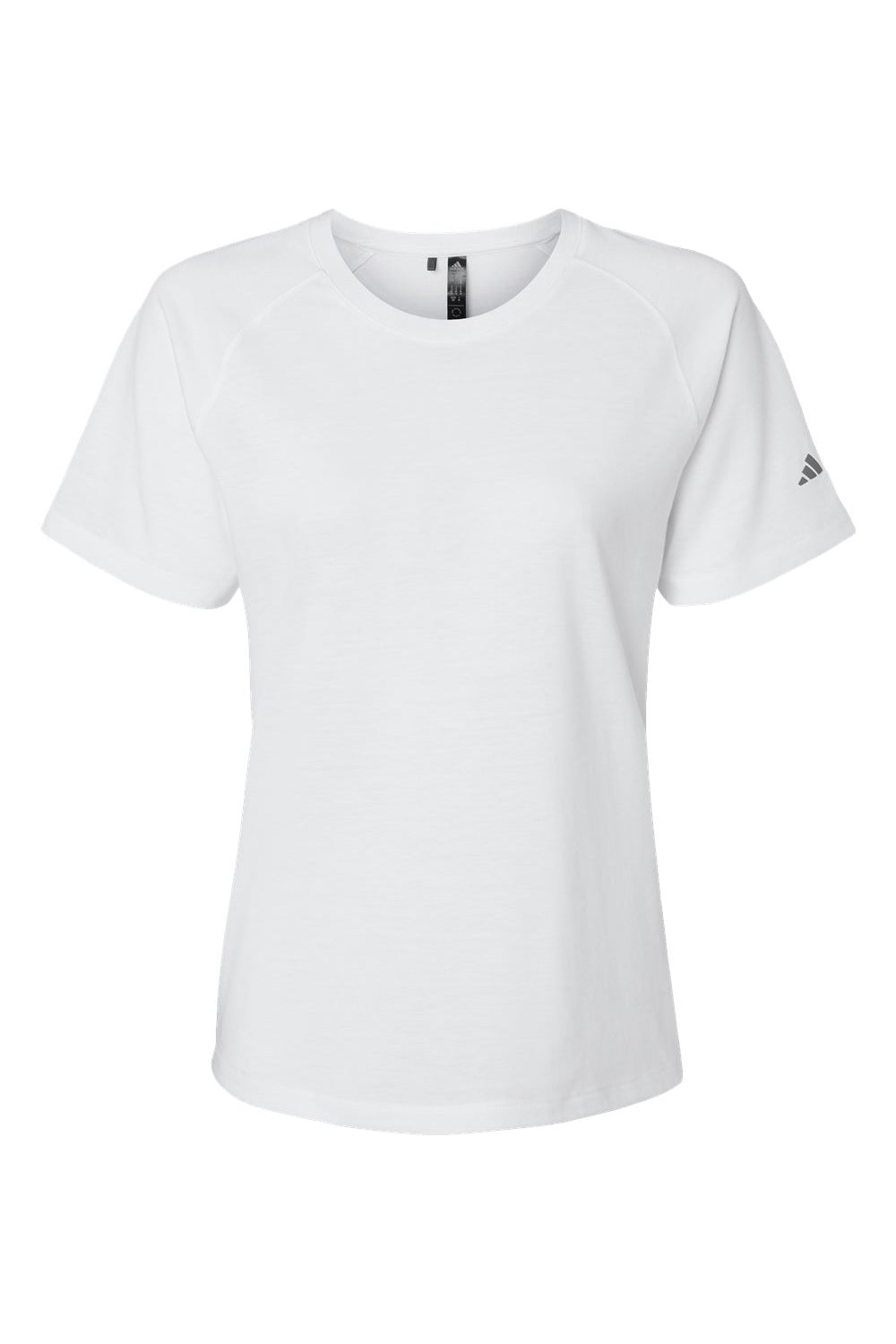 Adidas A557 Womens Short Sleeve Crewneck T-Shirt White Flat Front