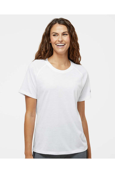 Adidas A557 Womens Short Sleeve Crewneck T-Shirt White Model Front
