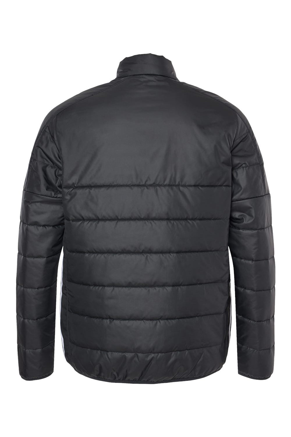 Adidas A570 Mens Full Zip Puffer Jacket Black Flat Back