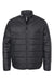 Adidas A570 Mens Full Zip Puffer Jacket Black Flat Front