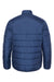 Adidas A570 Mens Full Zip Puffer Jacket Team Navy Blue Flat Back