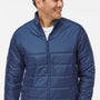 Adidas Mens Full Zip Puffer Jacket - Team Navy Blue - NEW