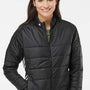 Adidas Womens Full Zip Puffer Jacket - Black - NEW