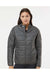 Adidas A571 Womens Full Zip Puffer Jacket Grey Model Front