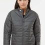 Adidas Womens Full Zip Puffer Jacket - Grey - NEW
