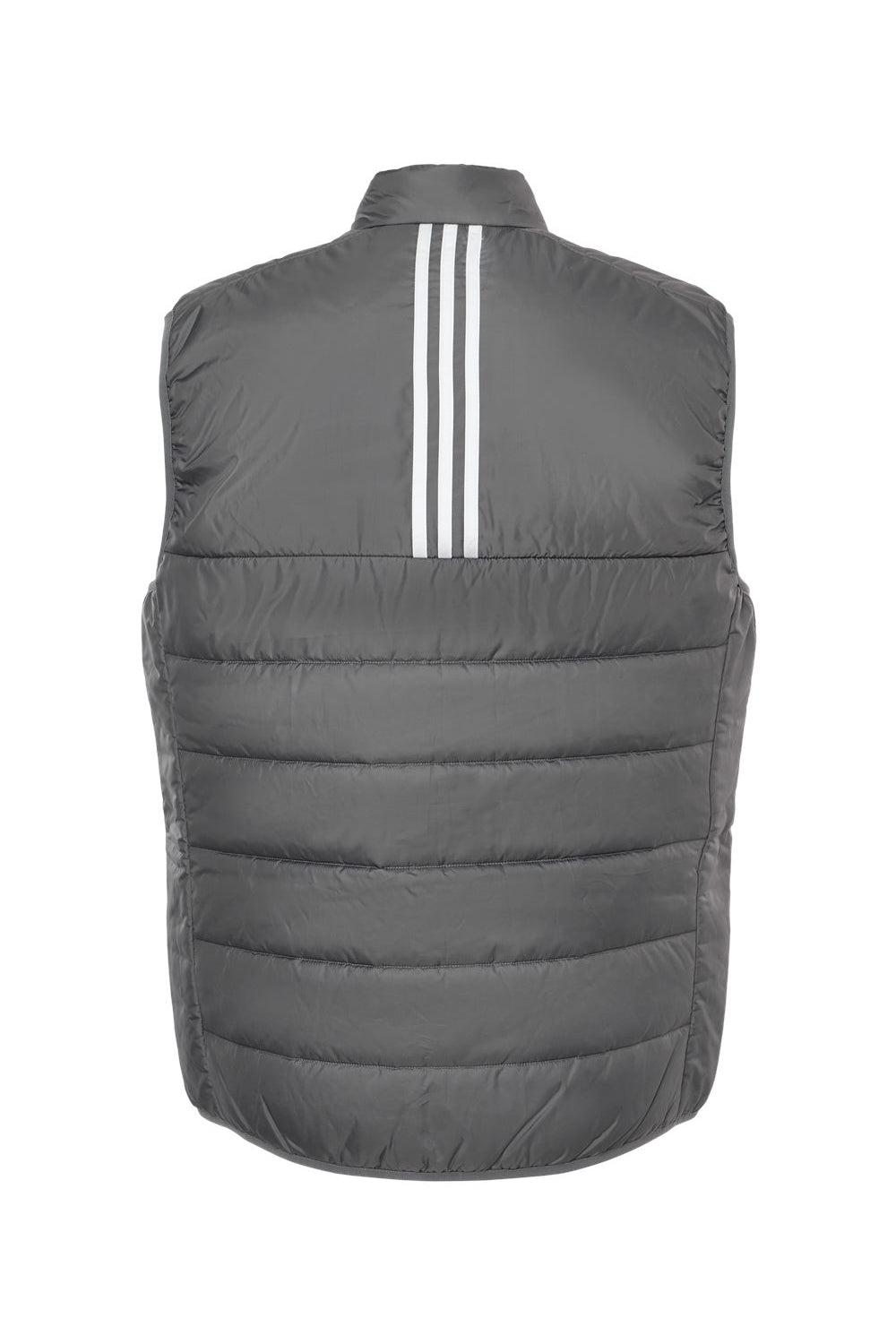 Adidas A572 Mens Full Zip Puffer Vest Grey Flat Back