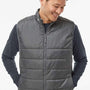 Adidas Mens Full Zip Puffer Vest - Grey - NEW