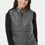 Adidas Womens Full Zip Puffer Vest - Grey - NEW