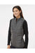 Adidas A573 Womens Full Zip Puffer Vest Grey Model Side