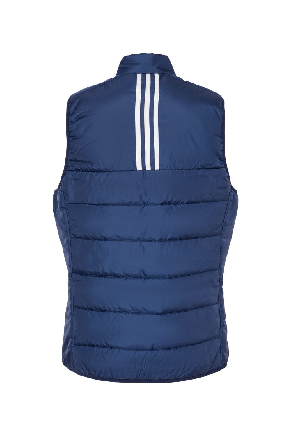 Adidas A573 Womens Full Zip Puffer Vest Team Navy Blue Flat Back