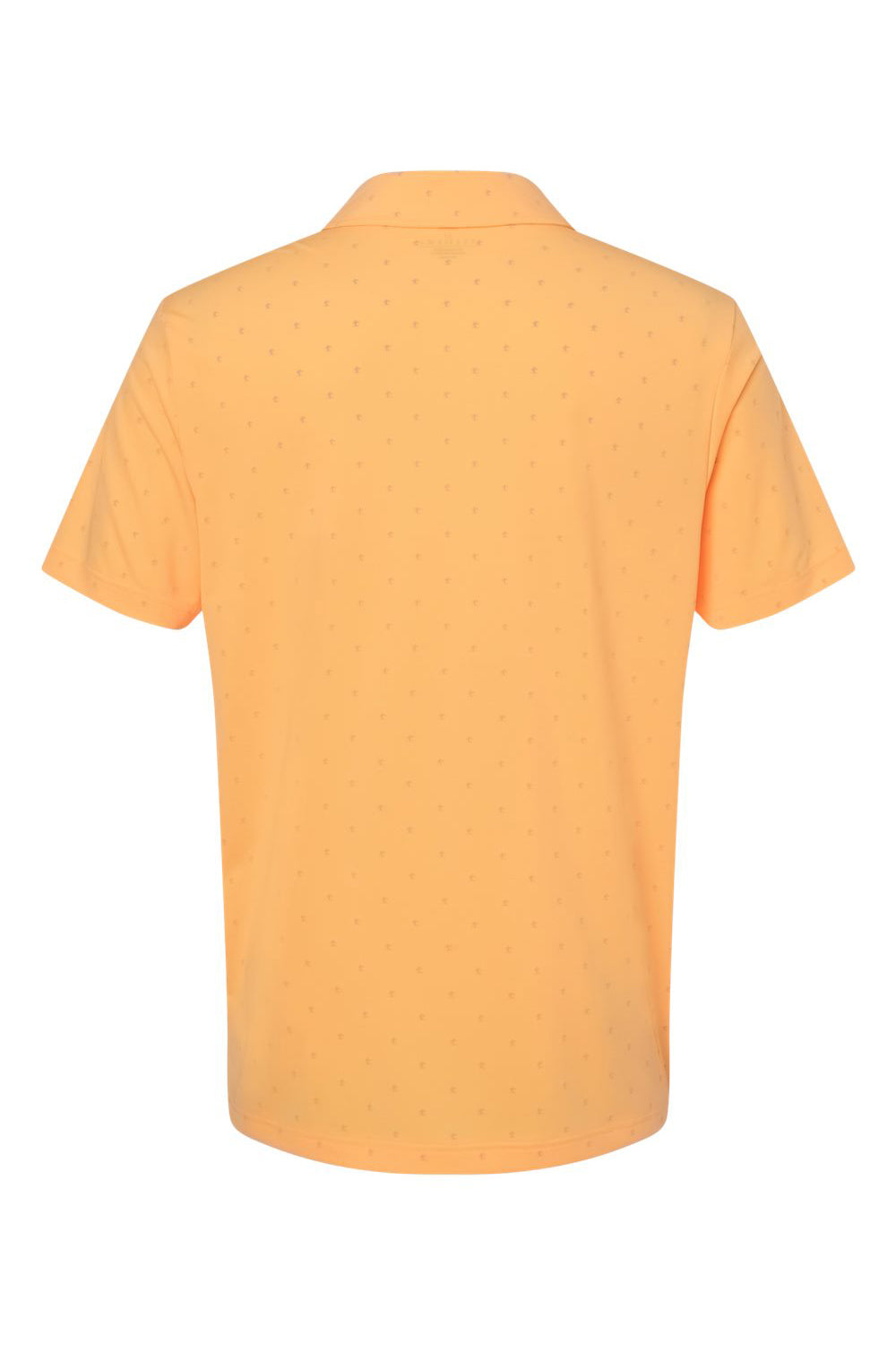 Adidas A574 Mens Pine Tree Short Sleeve Polo Shirt Acid Orange/Grey Flat Back