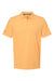 Adidas A574 Mens Pine Tree Moisture Wicking Short Sleeve Polo Shirt Acid Orange/Grey Flat Front