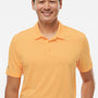 Adidas Mens Pine Tree Moisture Wicking Short Sleeve Polo Shirt - Acid Orange/Grey