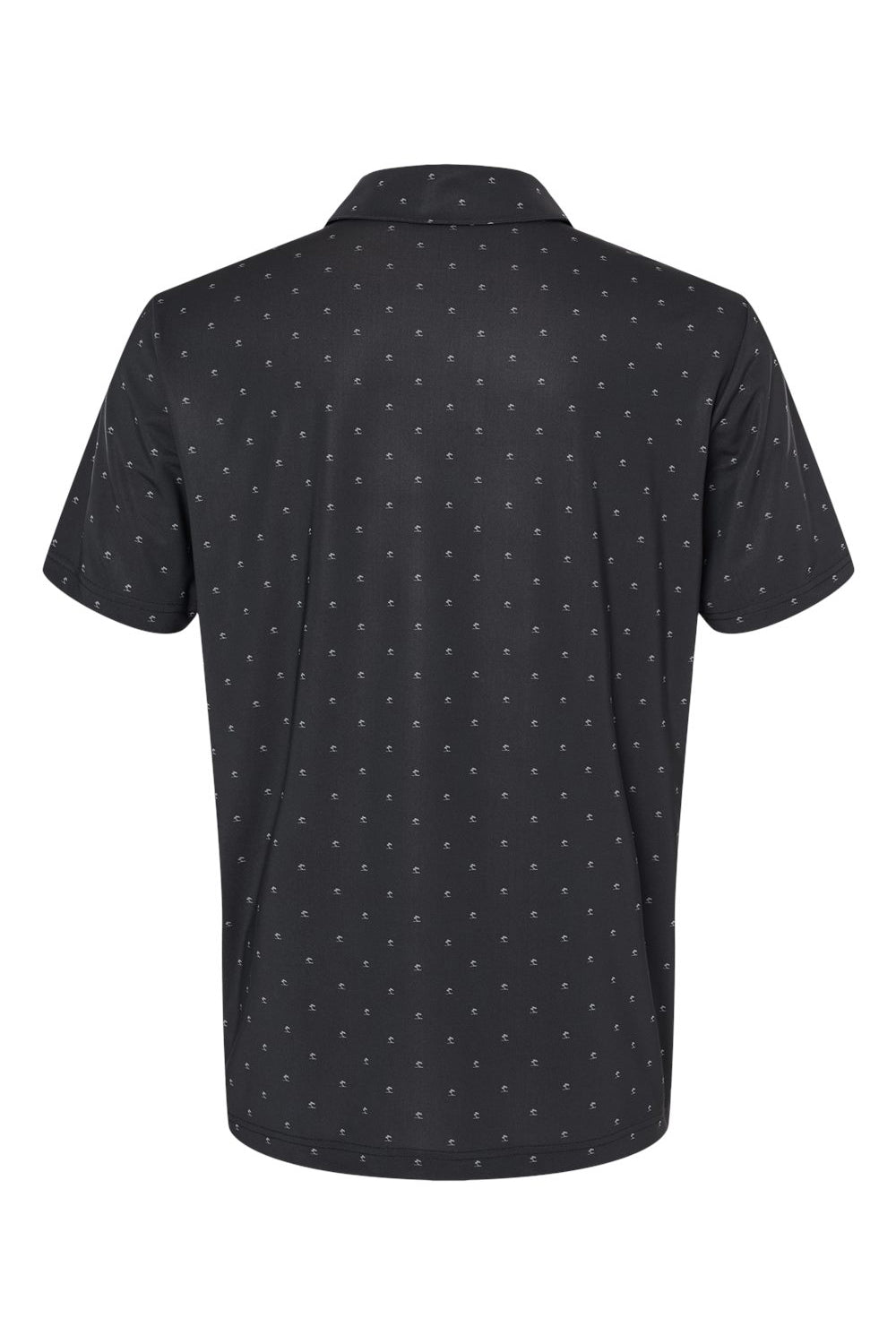 Adidas A574 Mens Pine Tree Short Sleeve Polo Shirt Black/Grey Flat Back