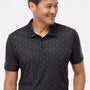 Adidas Mens Pine Tree Moisture Wicking Short Sleeve Polo Shirt - Black