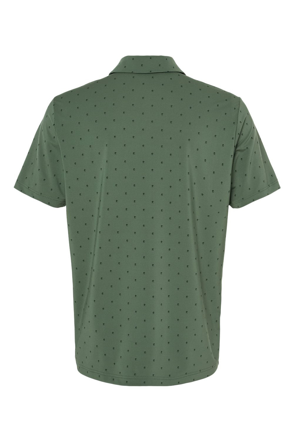 Adidas A574 Mens Pine Tree Moisture Wicking Short Sleeve Polo Shirt Green Oxide/Black Flat Back