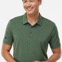 Adidas Mens Pine Tree Moisture Wicking Short Sleeve Polo Shirt - Green Oxide/Black - NEW