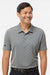 Adidas A574 Mens Pine Tree Short Sleeve Polo Shirt Grey/Black Model Front
