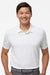 Adidas A574 Mens Pine Tree Short Sleeve Polo Shirt White/Grey Model Front